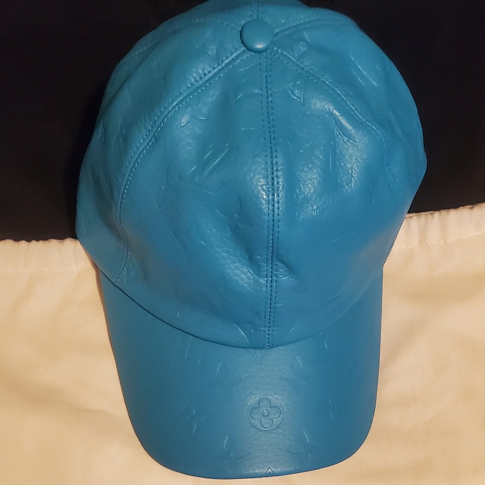 Louis Vuitton Turquoise Leather Baseball Cap